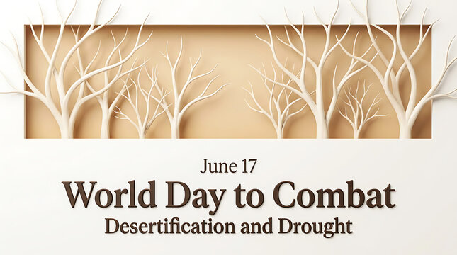 World day to combat desertification and drought june 17 - dry trees