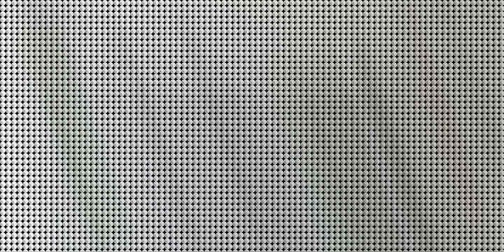 Abstract silver metallic background with a grid of circular dots