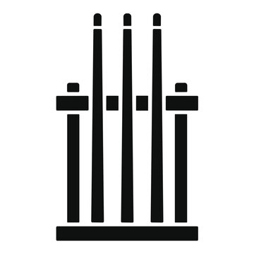 vector illustration of pool cue rack