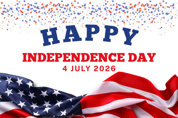 Naklejka premium Celebrate 250 years of America with July 4 decor