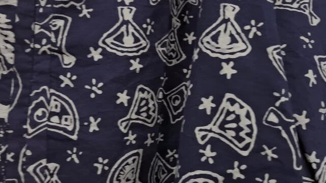 Batik Tulis Jogja or Batik Tulis of Yogyakarta, Indonesia. Batik Tulis motif is directly written manually with a bamboo handle and the original batik inherited from the ancestors Indonesia