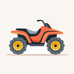 Obraz premium Orange ATV Quad Bike Illustration