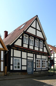 Historical Building in the Old Town of Rinteln, Lower Saxony