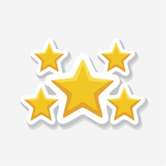 Obraz premium Golden Stars Rating Sticker