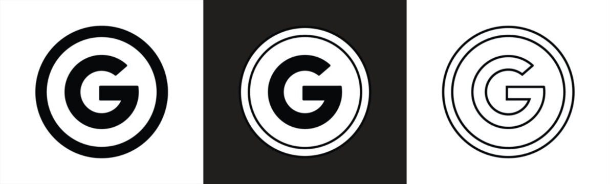 Google icon, Google symbol isolated on transparent background, vector illustration