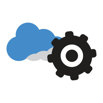 Cloud Settings Technology Icon Design