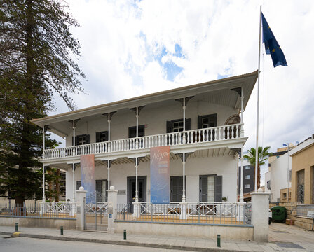 Exterior view of the Pierides Museum - Cultural Foundation of the Bank of Cyprus in Larnaka, Cyprus