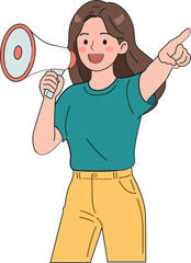 girl with megaphone
