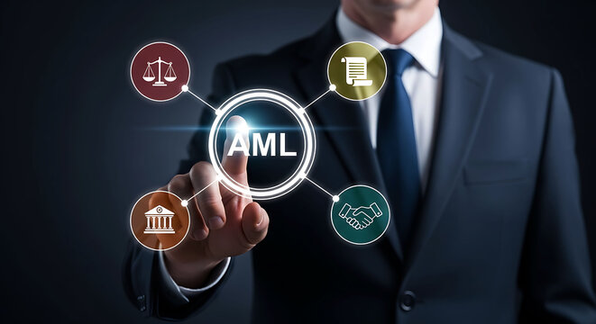 Anti Money Laundering AML Financial Compliance and Regulatory Law Concept
