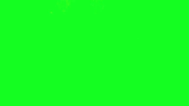 Wide smoke cloud animation on green screen chroma key background with realistic orange red flames burning intensely expanding horizontally for VFX video editing motion graphics professional 4k stock