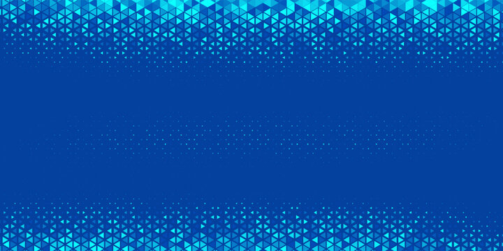 Blue Tech Finance Fintech Background Abstract Pixel Triangle Pattern. Abstract Business Tech Science Vector Backdrop