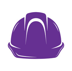 Fototapeta premium Purple hard hat for construction and industrial safety protection