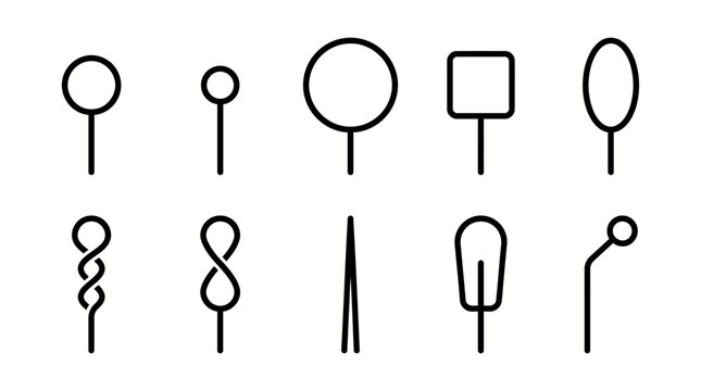 Inoculation Loop Wire Shapes for Microbiology Lab Cultures and Bacterial Testing