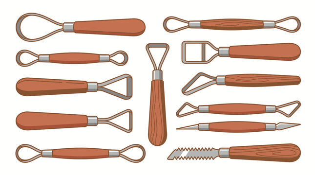 Pottery Ribbon Tools for Clay Sculpting and Ceramic Wheel Trimming Art