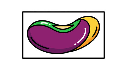 Fototapeta premium Vibrant Kidney Bean Icon: Healthy Food, Organic Ingredient, Plant-Based Nutrition