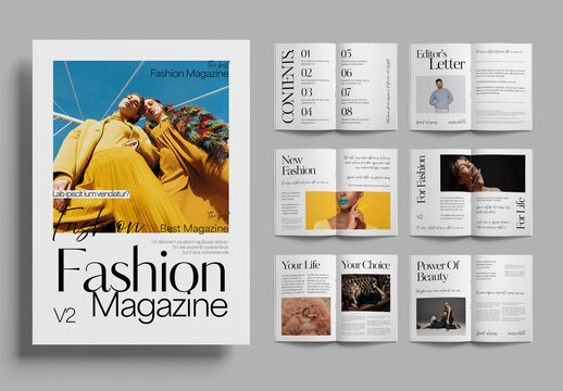 Creative Fashion Magazine Layout Template