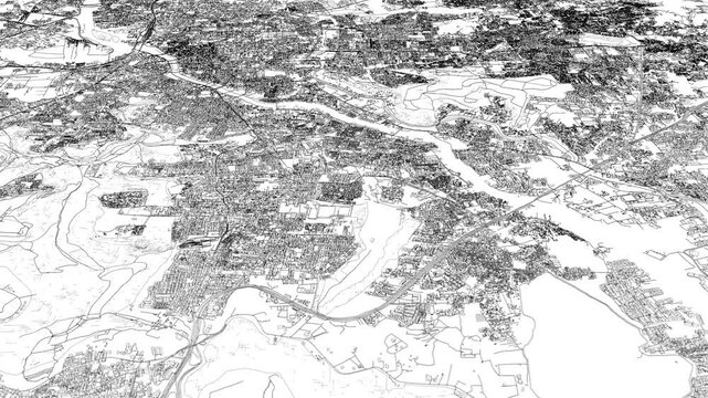 3D looped animation of city - Pune India