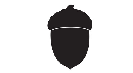 Acorn silhouette on a white background high quality © MD