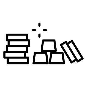 Gold bar and gold coin icon