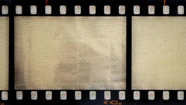 Vintage White Paper negative film strip on green screen chroma key background. empty old document style stock footage for cinematic video editing and creative media projects. asset project design