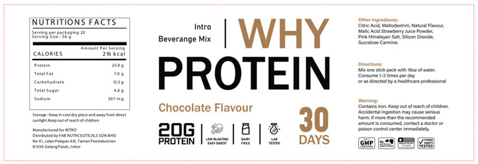 Fototapeta premium Why protein supplement label design