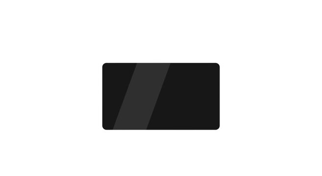 Blank credit card template with glossy surface for financial animation