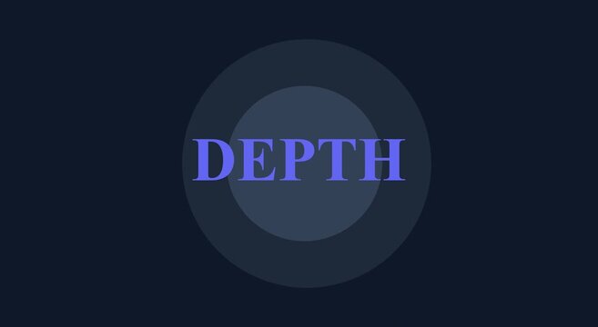 Depth minimalist motion with pulsing circular abstract animation
