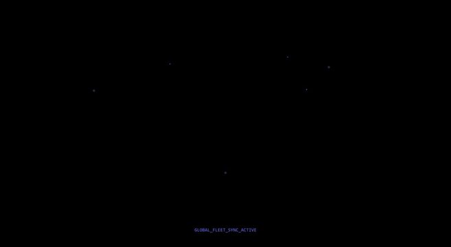 Digital global fleet sync active interface data network hud animation