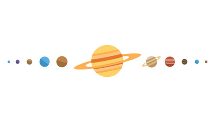 Solar System Planets and Sun. © Abitha
