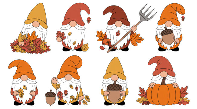 Group of colorful autumn leaves falling in air with shadows Vector