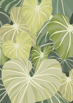 Wallpaper pattern with leaves