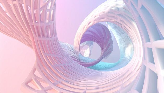 Ilustra&ccedil;&atilde;o abstrata de estrutura em espiral