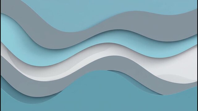 Layered waves of blue and grey create a modern, abstract background with depth