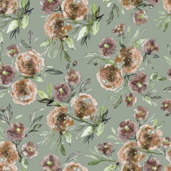 Vintage Lily Flower Seamless Textile Pattern © Seamless Studio