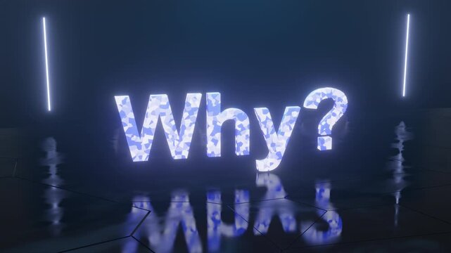 3D Animation of Question mark. who, why, where, how, what  Full Hd. 4K