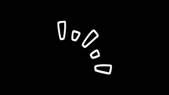 Comic Style Hand-Drawn Emotion Marks, Pop Action Element, Cute Manga Shock and Surprise Effect, 4K Loop with Alpha Channel