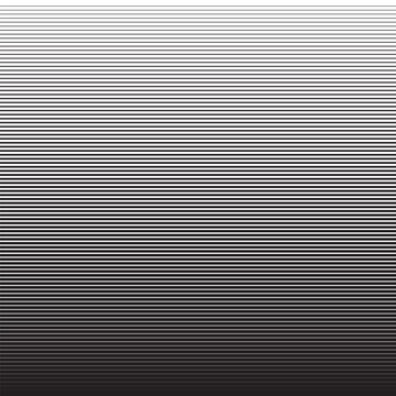 Gradient lines seamless pattern. horizontal black stripes, parallel white lines from thick to thin. Vector Pattern with gradient effect. Template for backgrounds and stylized textures. EPS10.