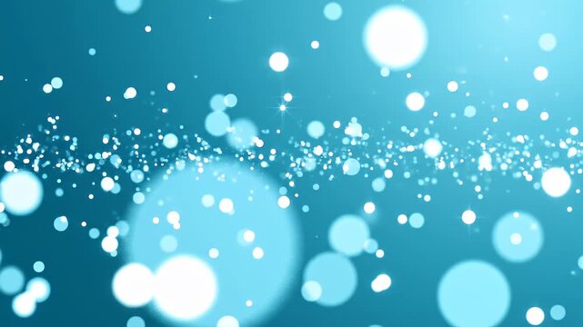 Abstract blue background with shimmering light particles and bokeh effect, perfect for digital design and visual effects