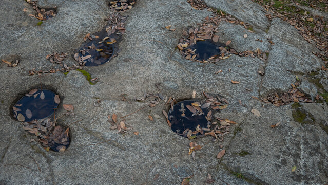 Ancient Native American Bedrock Mortars