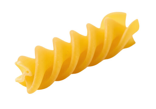 Fusilli pasta noodle isolated on transparent background