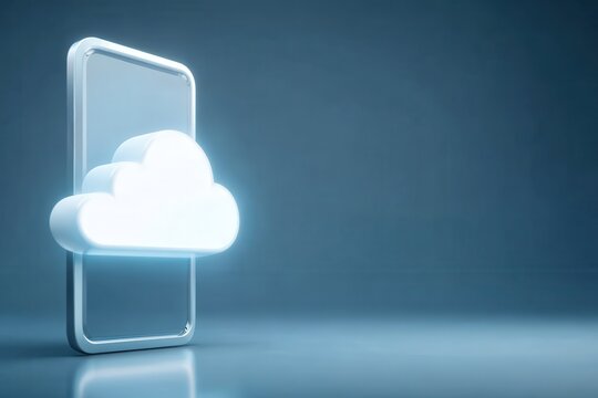 Mobile cloud computing signals reach a network where a server enables storage and voice processing on a portable device platform.