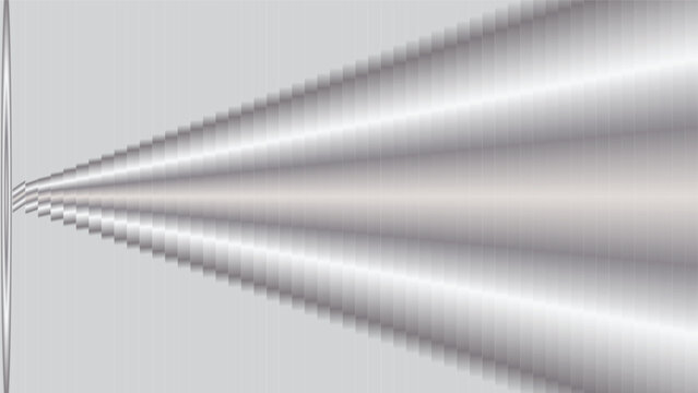 Radial gradient lines spreading out like a fan effect on gray background abstract background.