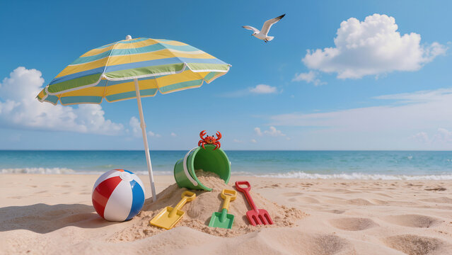 beach ball on the beach