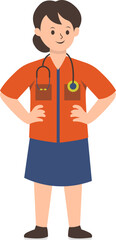 Obraz premium Illustration of a Child Dream Job. Vector Cartoon Character.