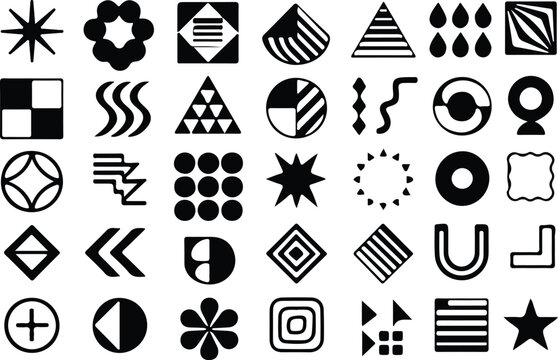basic geometric shape from elements design vector 