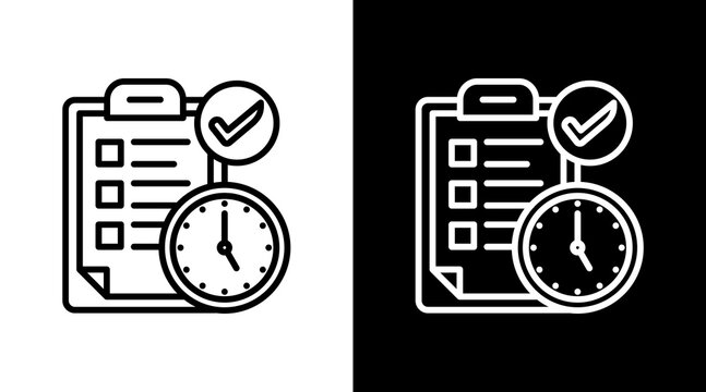 Completed Task White Icon Set Design