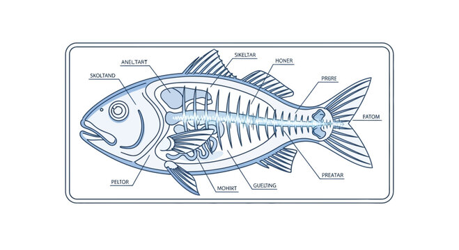 Fish Anatomy Diagram: Detailed Internal Structure and Skeletal System