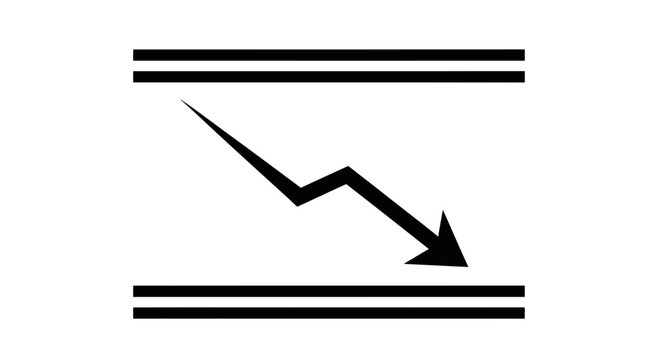 Falling Arrow Symbolizing Decline, Crisis, or Negative Trend in Business