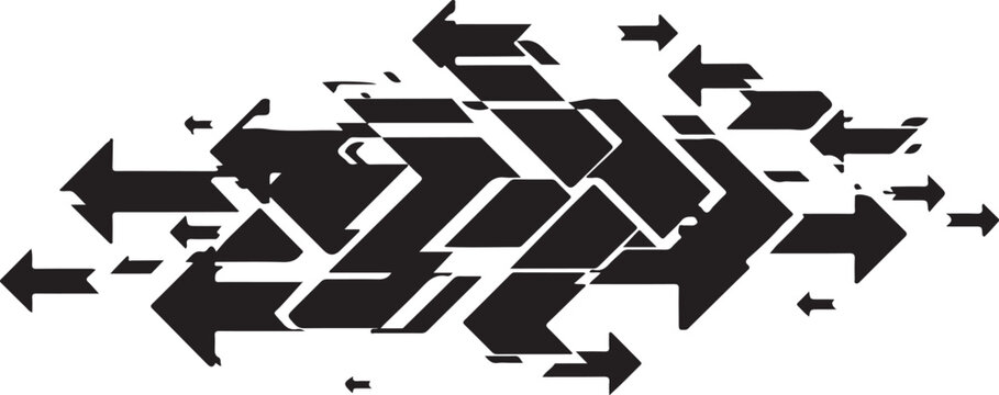 Confusing Arrows Pointing in Multiple Directions Randomly