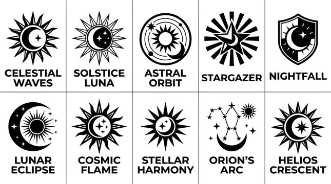 Bold Celestial and Astral Emblem Collection